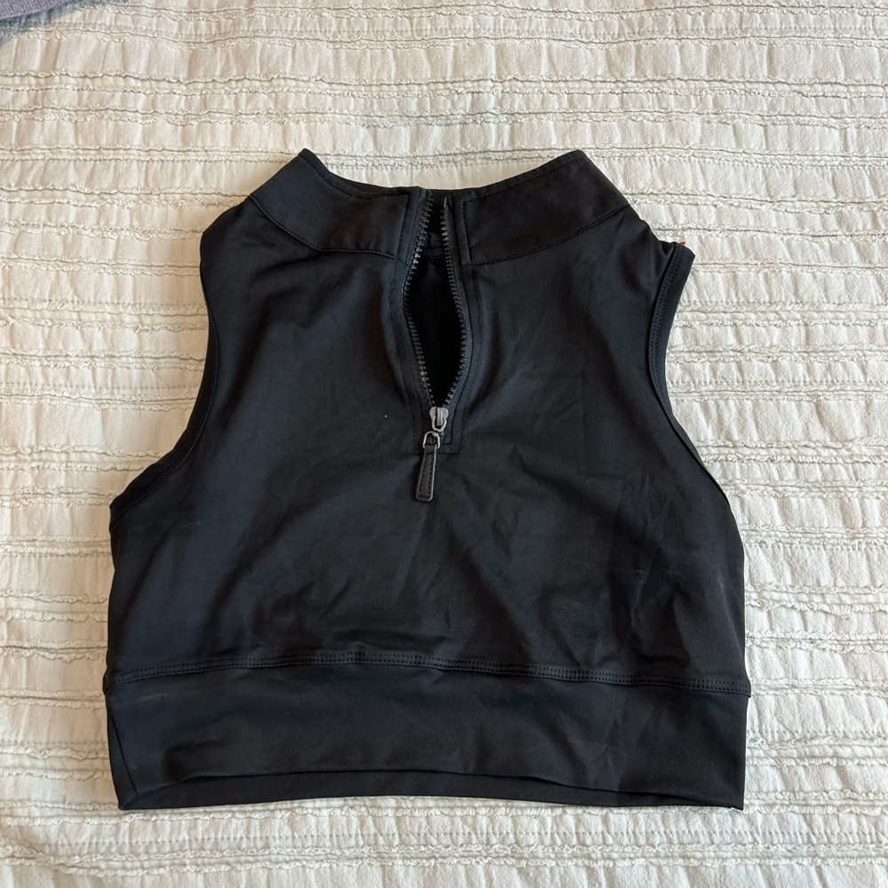 Quarter zip tank top